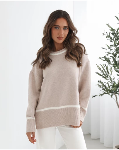 Esther & Co - Kaliyah Knit - Beige Multi