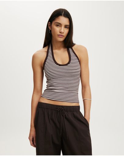 MADI STRIPE BABYDOLLDARK OAK