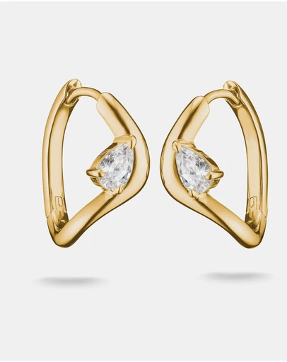THOMAS SABO - THOMAS SABO Hoop earrings with zirconia in teardrop shape