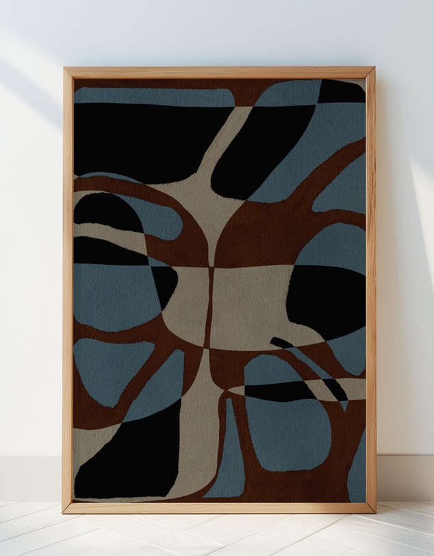 Olive et Oriel - Contour 4 by Shatha Al Dafai Art Print