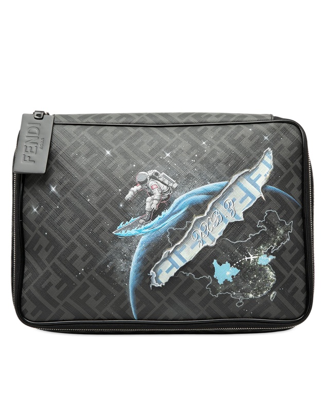 Pre-Loved by Azura Reborn - Pre-Loved Zucca Coated Canvas Surfing Astronaut Clutch