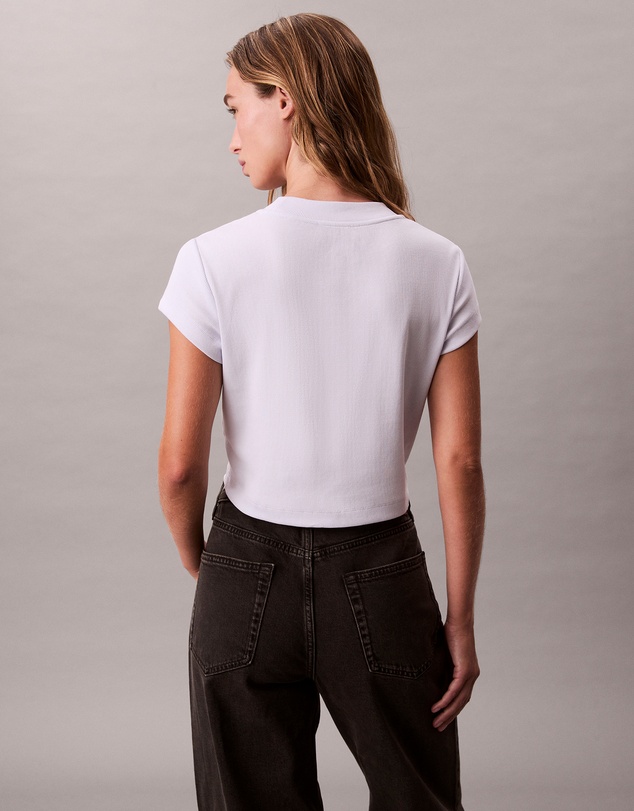 Calvin Klein Jeans - Monogram Logo Ribbed Baby Tee