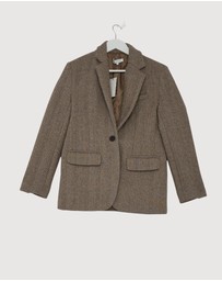 Revibe - Repaired AERE Opal Wool Blend Relaxed Blazer - AU 6