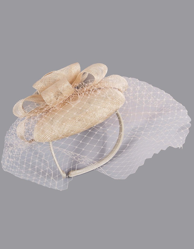 Max Alexander - Sinamay Nude Veil Fascinator