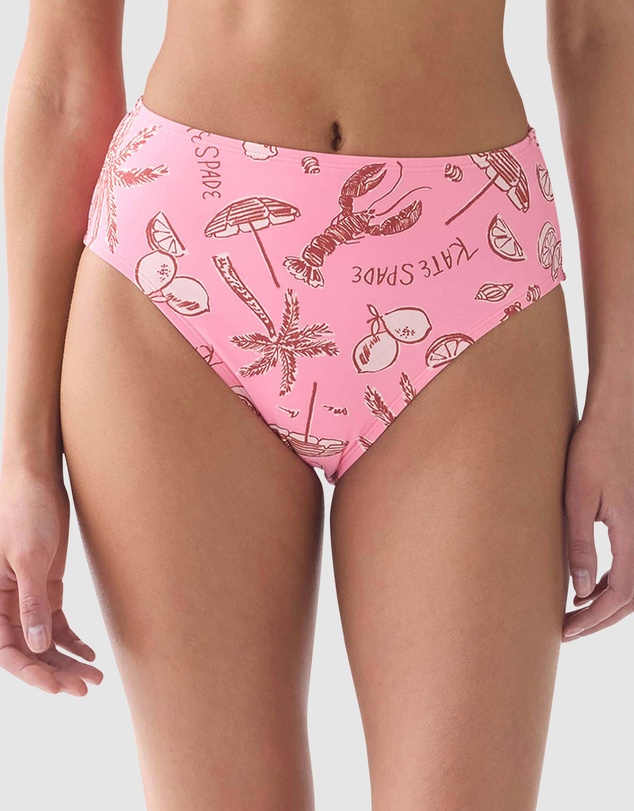 Kate Spade - Beachside High Cut High Waist Bikini Bottom