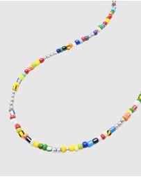 Nialaya Jewellery - Men's Assorted Vintage Trifocal Beaded Necklace