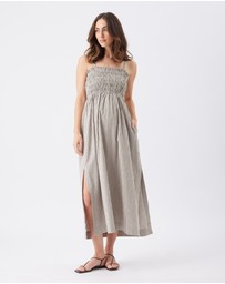 Ripe Maternity - Leo Stripe Shirred Dress
