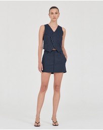 FRIEND of AUDREY - Jayden Stripe Mini Skirt
