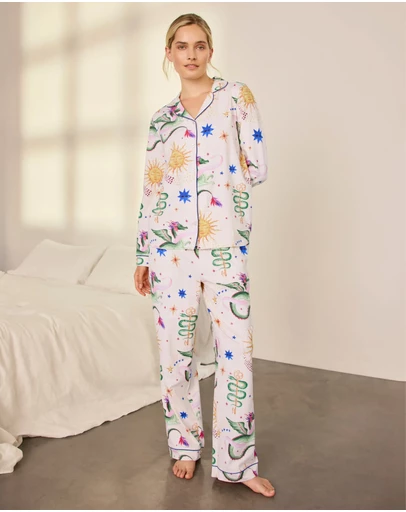 Chelsea Peers - Organic Cotton Dragon Hero Long Pyjama Set