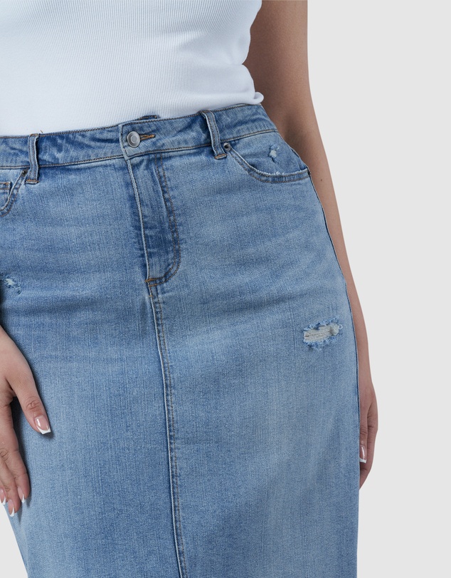 Sunday In The City - Hype Denim Maxi Skirt