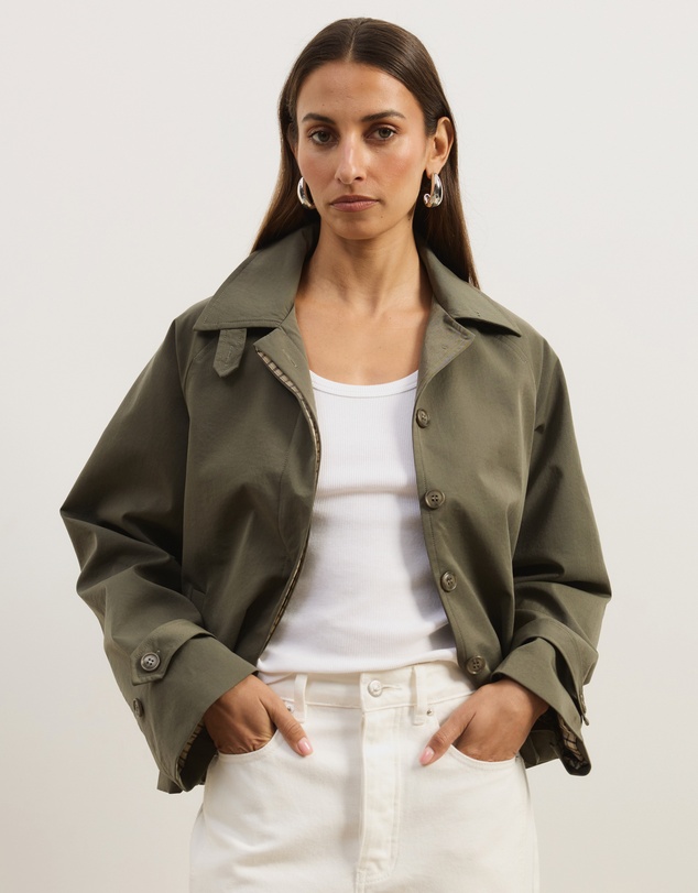 Atmos&Here - Osa Cropped Trench Coat