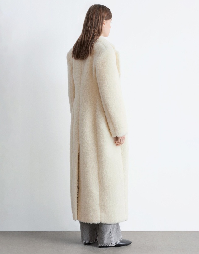 & Other Stories - Wool Shearling Maxi Coat