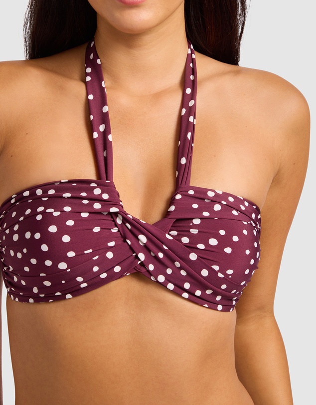 Seafolly - Dolce Dot Halter Bandeau Bikini Top