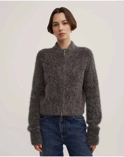 Witchery - Fluffy Funnel Bomber Jacket