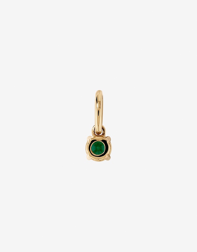 Michael Hill - Created Round Green Emerald Birthstone Pendant in 10kt Yellow Gold