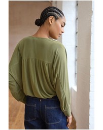 NEXT - Long Sleeve V-Neck Bubblehem Blouse