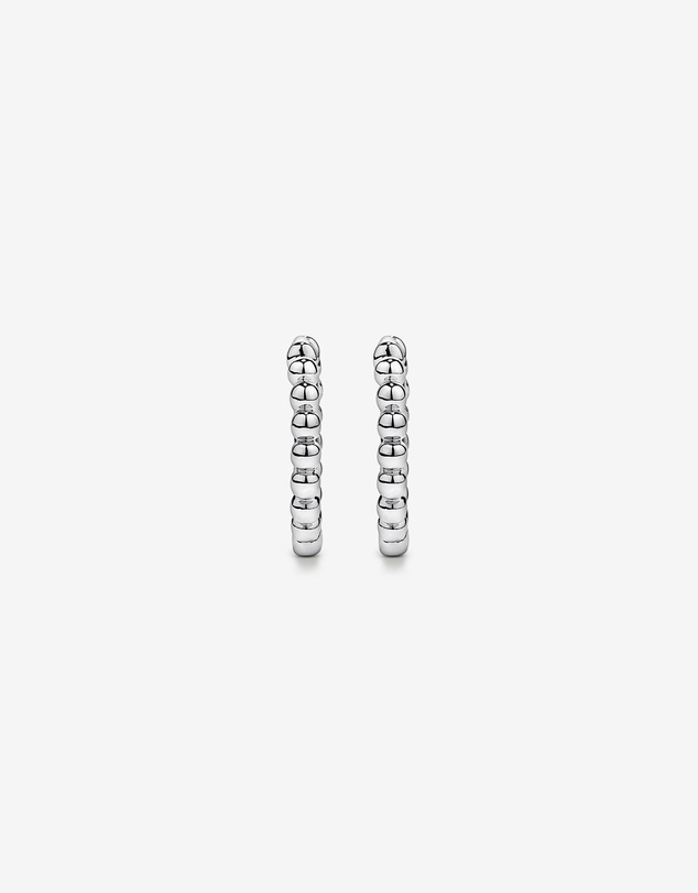 Michael Hill - 12mm Beaded Huggie Earrings in Sterling Silver