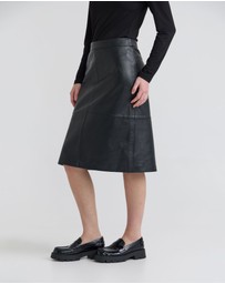 Oxford - Nina Nappa Leather Skirt