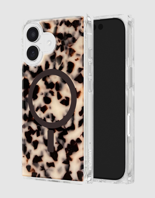 Flaunt - Flaunt Square Blonde Tortoise Shell MagSafe Case for iPhone 17