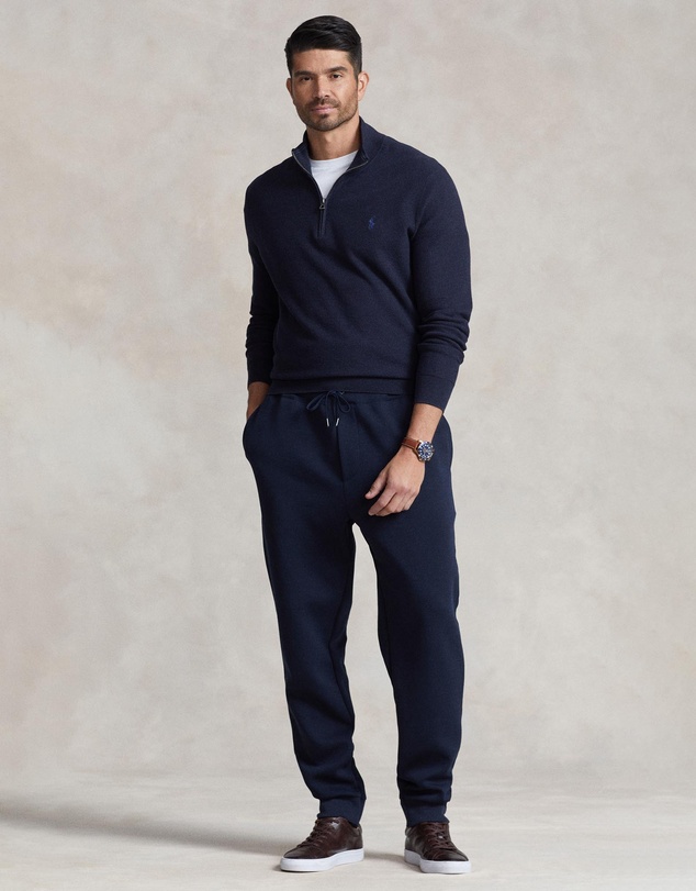 Polo Ralph Lauren - ICONIC EXCLUSIVE - Big & Tall Mesh-Knit Cotton Quarter-Zip Sweater