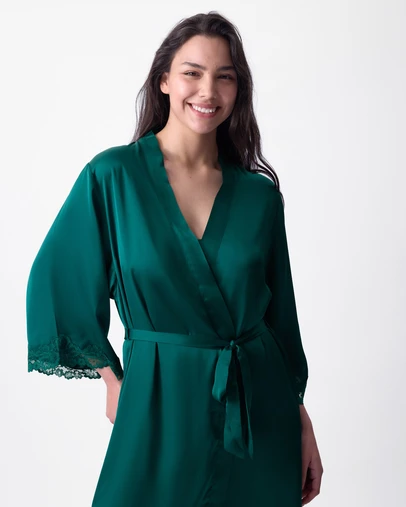 Bras N Things - Bethany Short Wrap - Dark Green