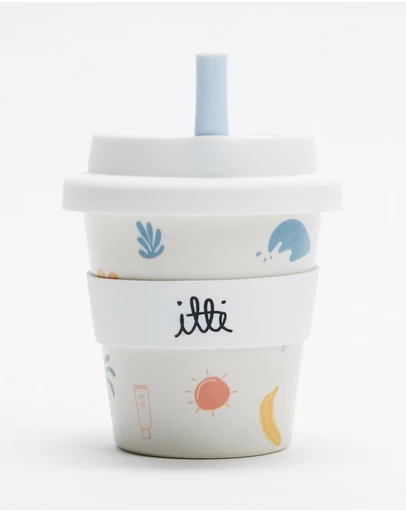 itti bitti - Bamboo Reusable Baby Cino Cup With 2 Straws - Babies-Kids