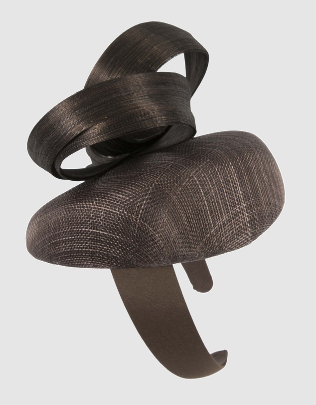 Max Alexander - Chocolate Pillbox Racing Fascinator