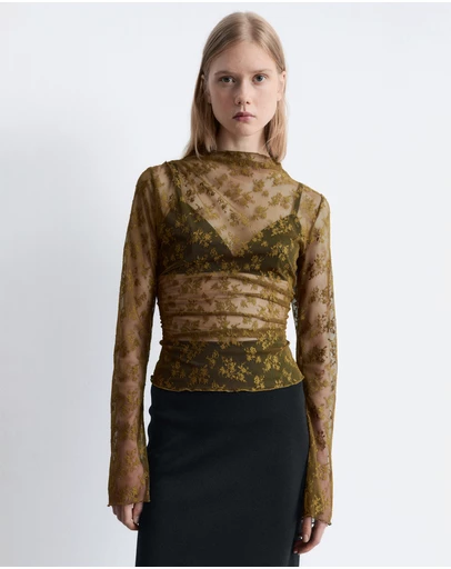 & Other Stories - Long-Sleeve Lace Top