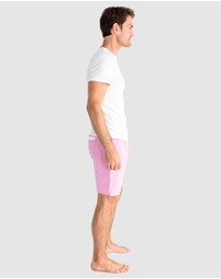 Sant And Abel - Men's Hepburn Gingham Pink Sleep Shorts