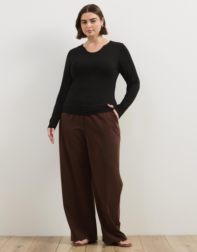 Atmos&Here Curvy - Arienna Jersey Long Sleeve Top