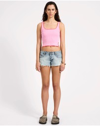 ONE TEASPOON - Scallop Knitted Vest - Pink