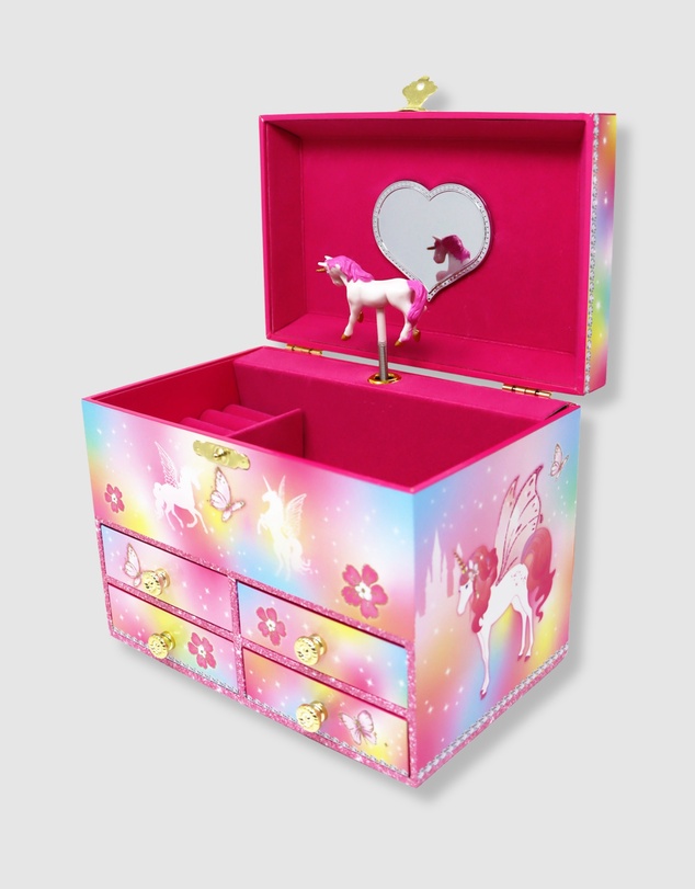Pink Poppy - Dreamland Unicorn Medium Musical Jewellery Box