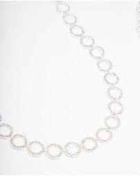 Lovisa - Silver Mini Open Diamante Circle Belt
