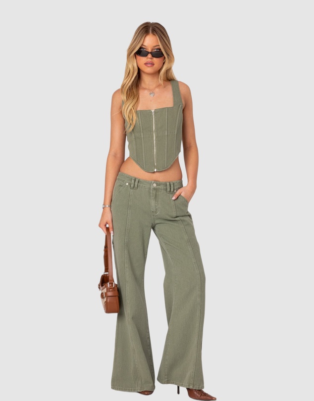EDIKTED - Lottie Low Rise Washed Carpenter Jeans