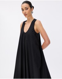 Minima Esenciales - Luna Cotton Bubble Hem Maxi Dress