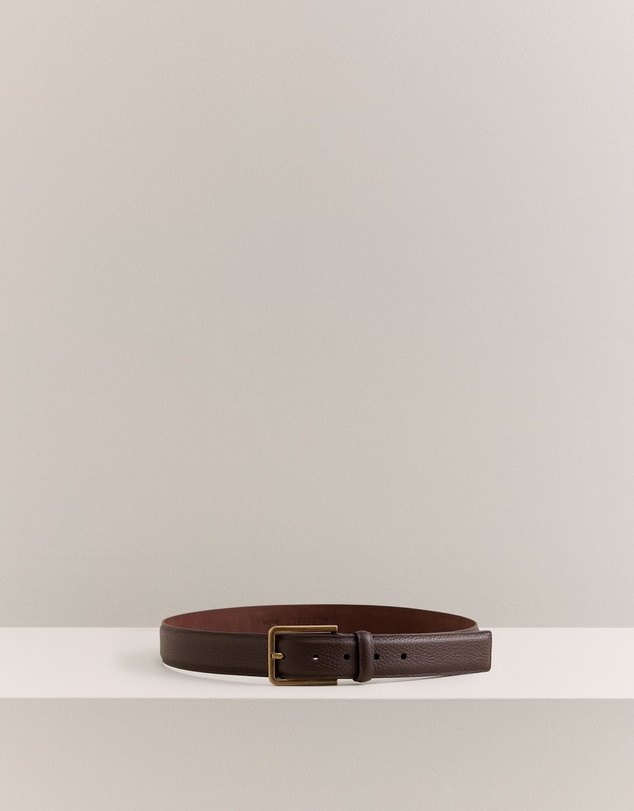 Trenery - Mica Grain-leather Belt in Espresso