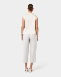 Forcast - Kiar Pleated Satin Top