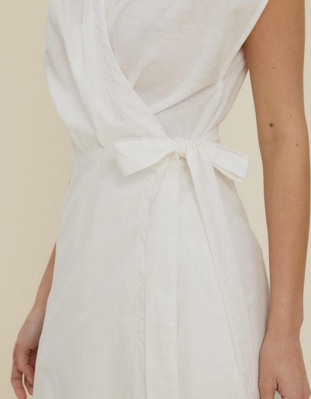 The Fated - Tuck Bodice Sleeveless Midi Dress