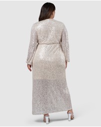 Pink Dusk by Curve Project - All I Want Sequin Maxi Dress