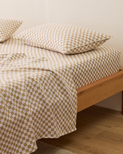 Eve Linen Print Full Sheet Set