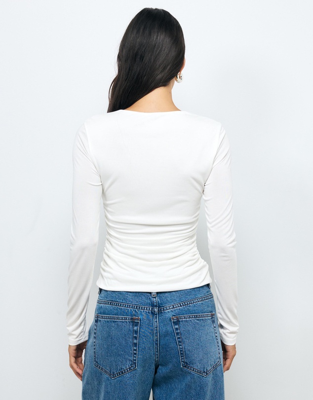 AERE - Emma Draped Cupro Top