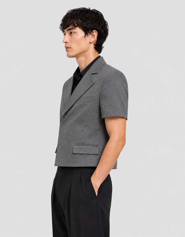 Justin Cassin - Javier Short Sleeve Crop Blazer