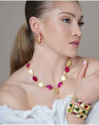 Meshca - Dako Raspberry Necklace