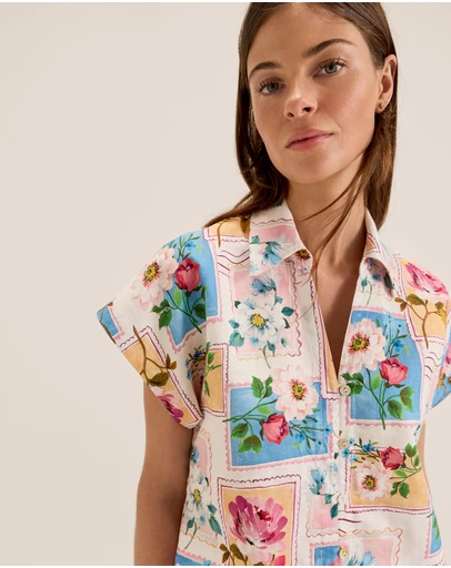 Review - Postcards Crop Shirt