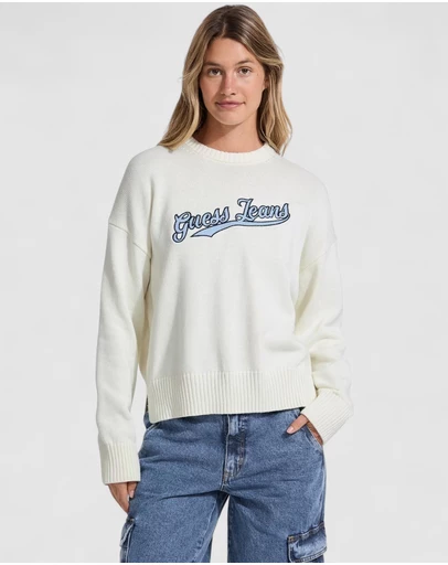 GUESS - GUESS JEANS Long Sleeves Crew Neck Sweater