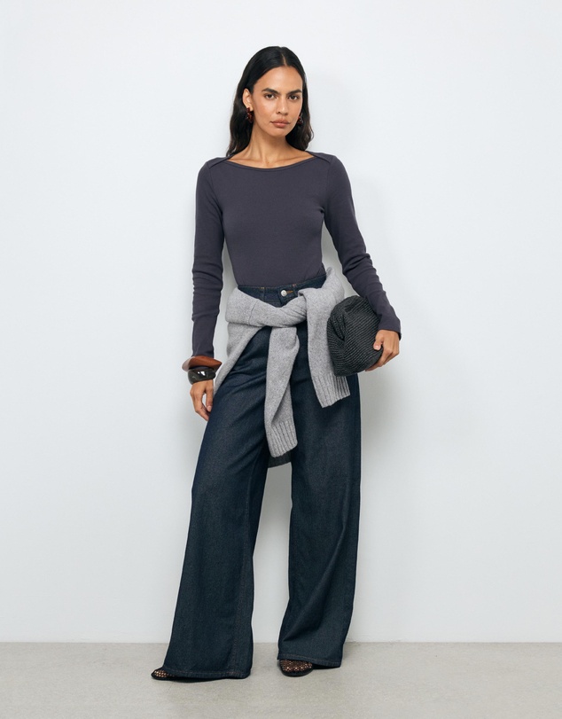 AERE - Sara Long Sleeve Rib Top