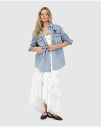 Belle & Bloom - Stargazer Patch Detail Denim Shirt