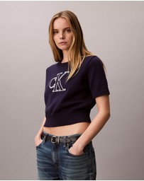 Calvin Klein Jeans - Monogram Cropped Jumper