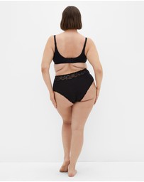 City Chic - Plus size S&C CTN TSHIRT BRA - Black