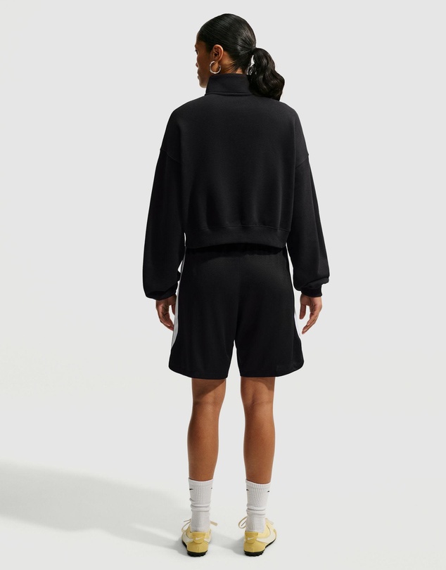 Nike - Studio Fleece Medium Weight Oversized 1/4-Zip Cropped Top